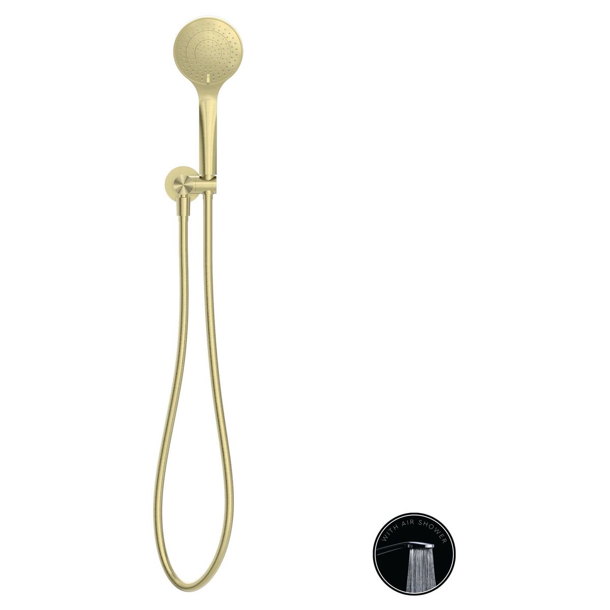 Opal Shower On Bracket With Air Shower - Brushed Gold