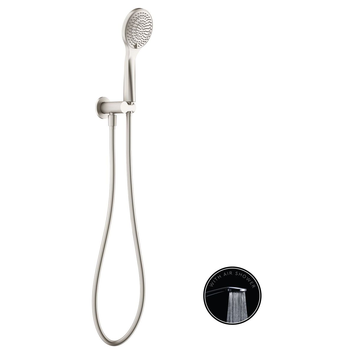 Opal Shower On Bracket With Air Shower - Brushed Nickel