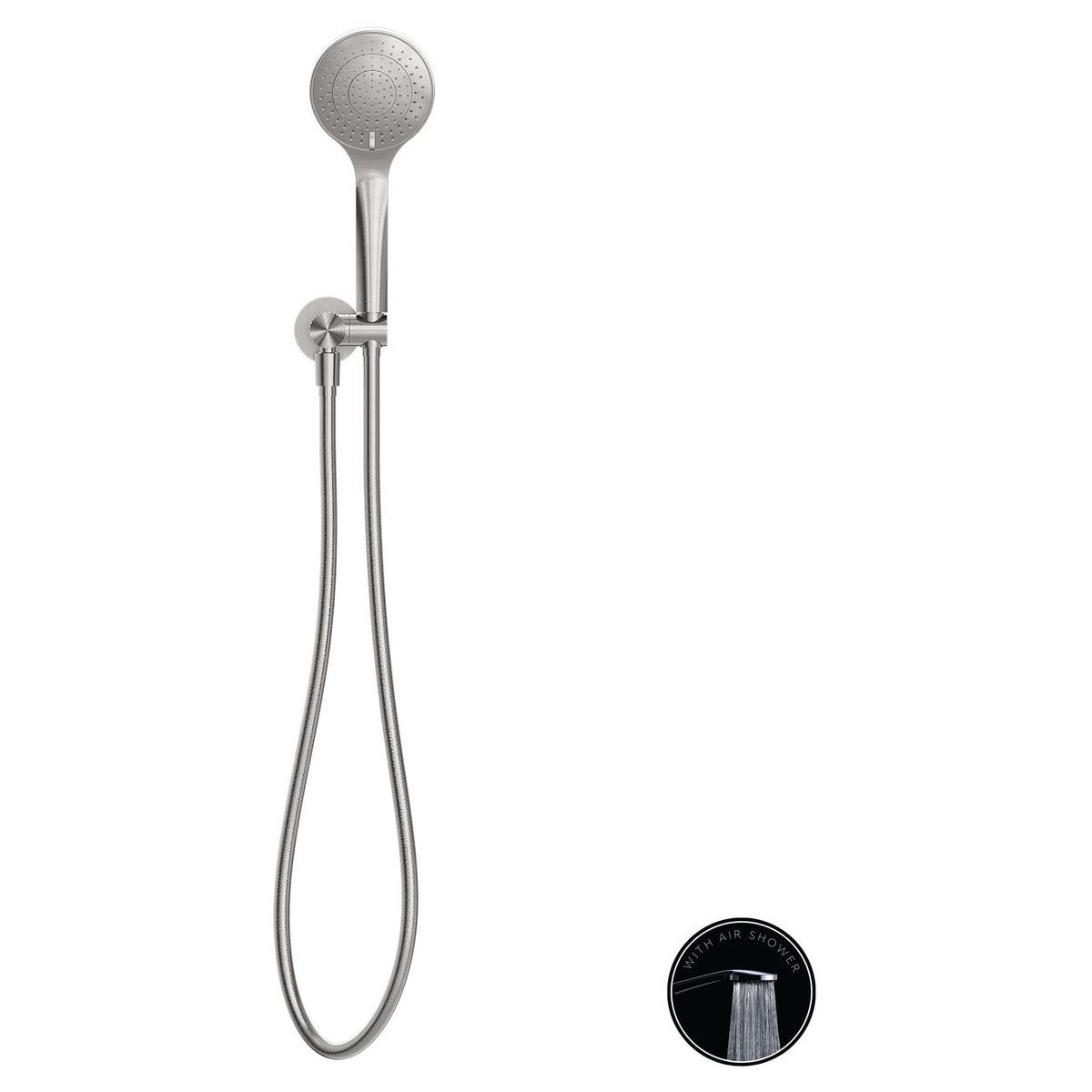Opal Shower On Bracket With Air Shower - Brushed Nickel
