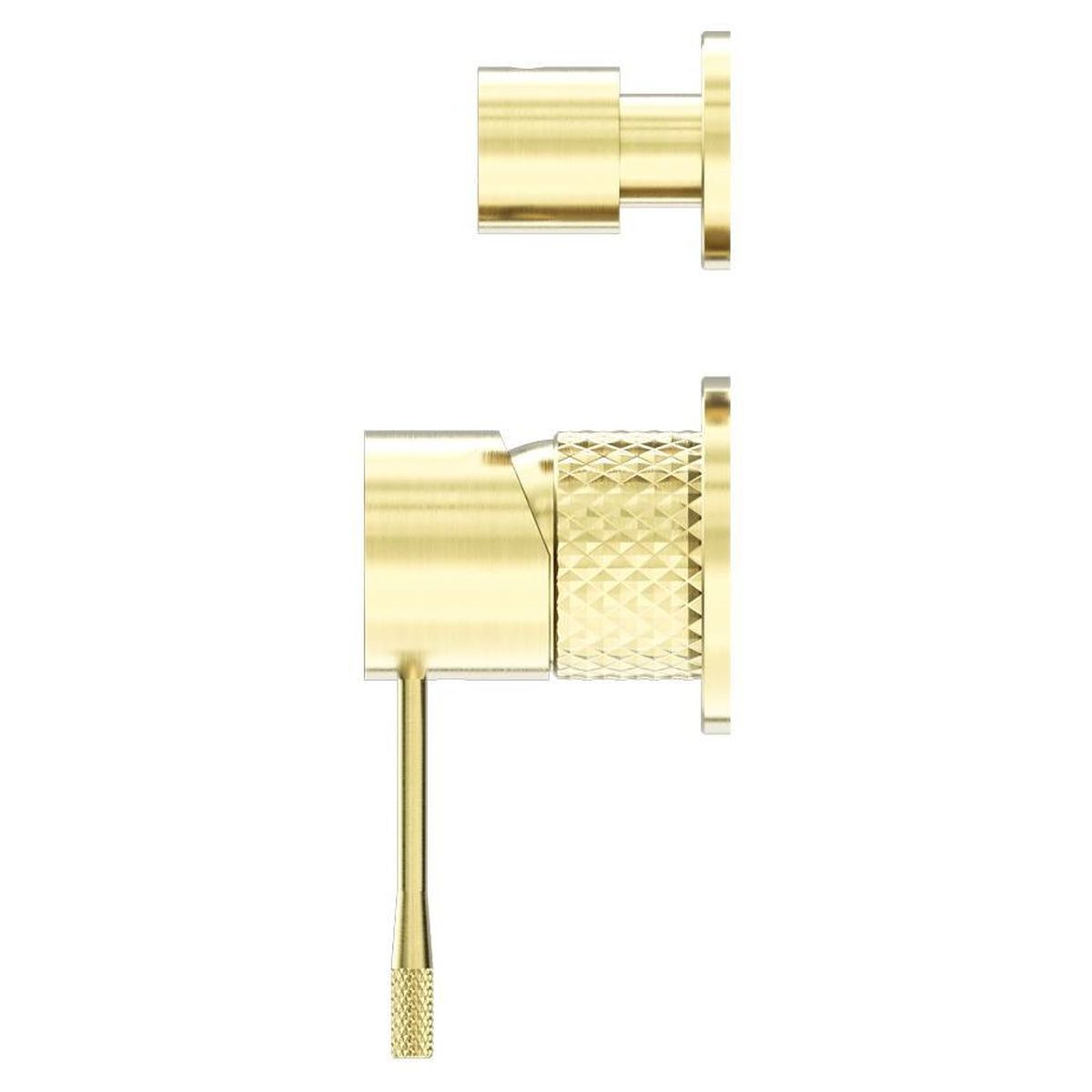 Opal Shower Mixer With Divertor Separate Plate - Brushed Gold