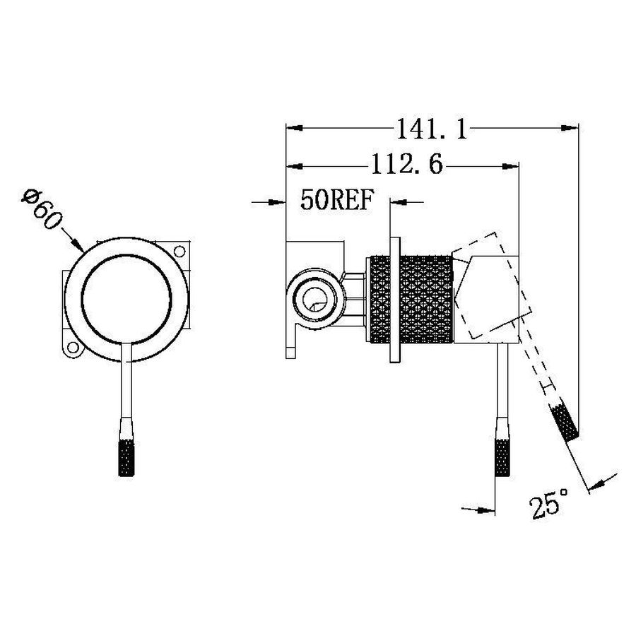 Opal Shower Mixer 60mm Plate - Brushed Bronze