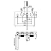 Opal Progressive Shower System With Spout 230mm - Graphite