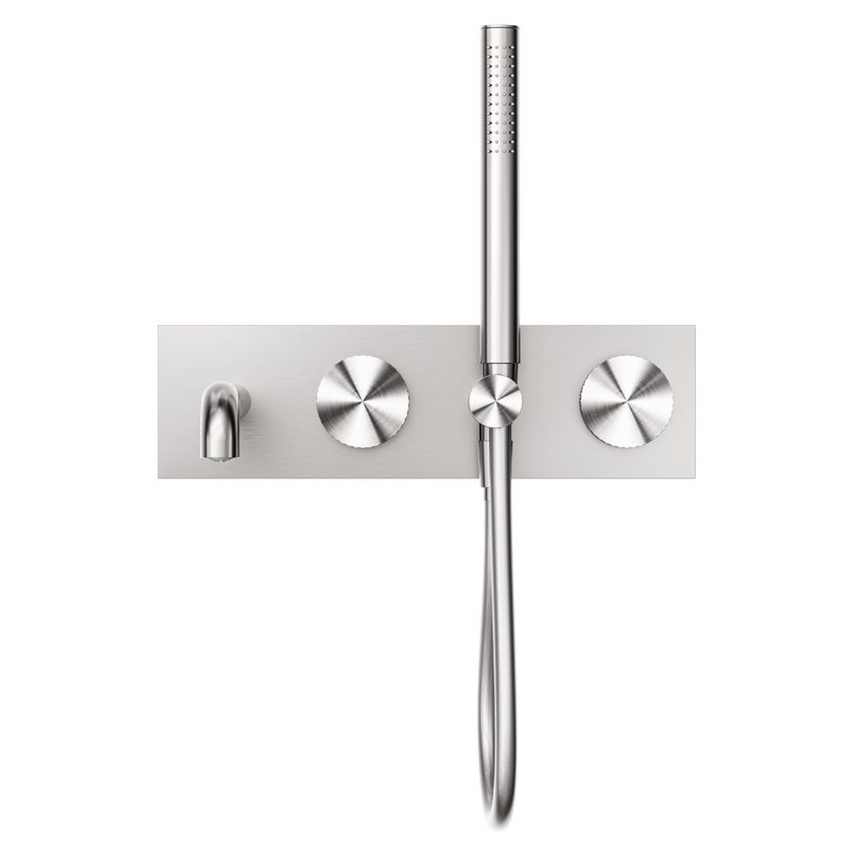 Opal Progressive Shower System With Spout 250mm - Brushed Nickel