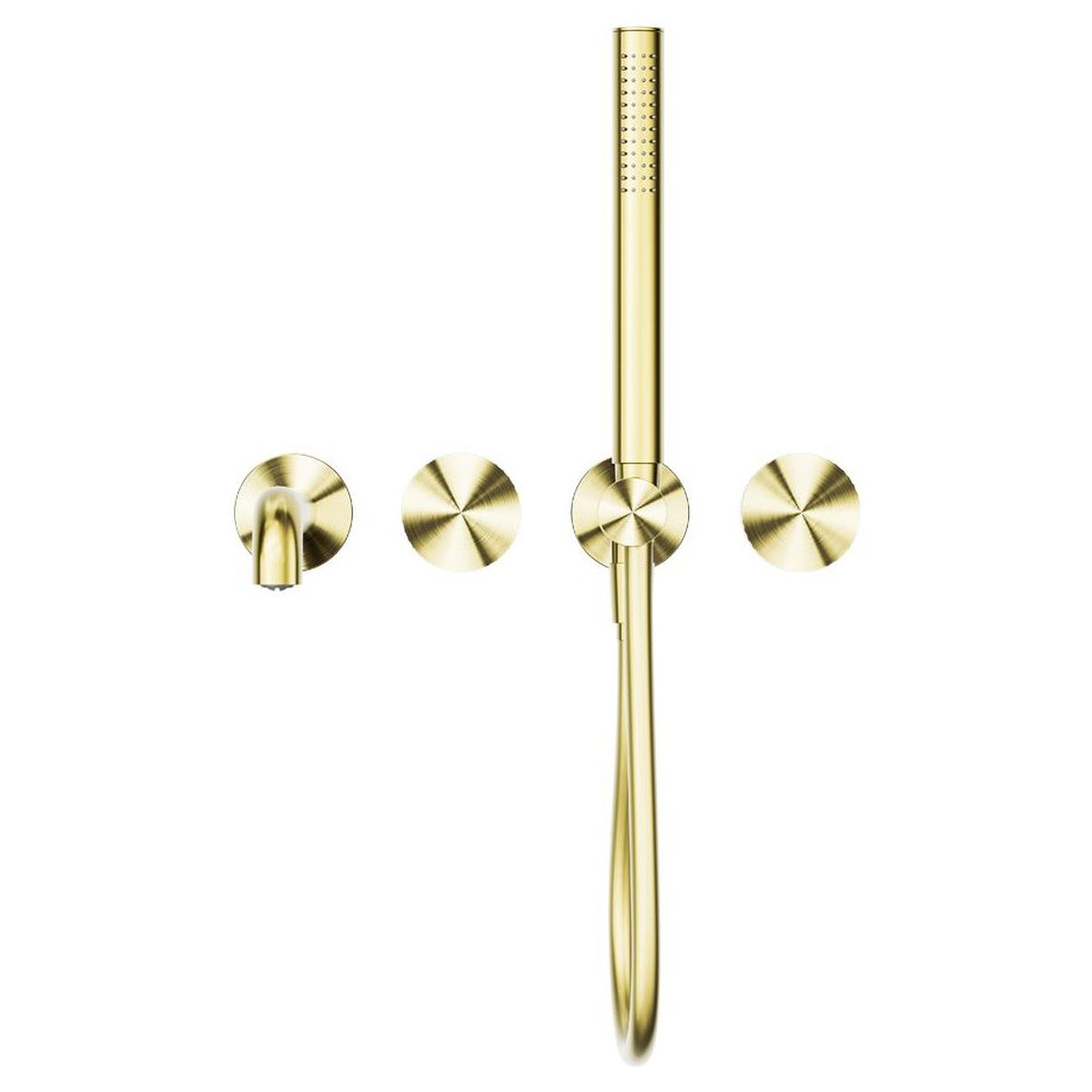 Opal Progressive Shower System Separate Plate With Spout 230mm - Brushed Gold
