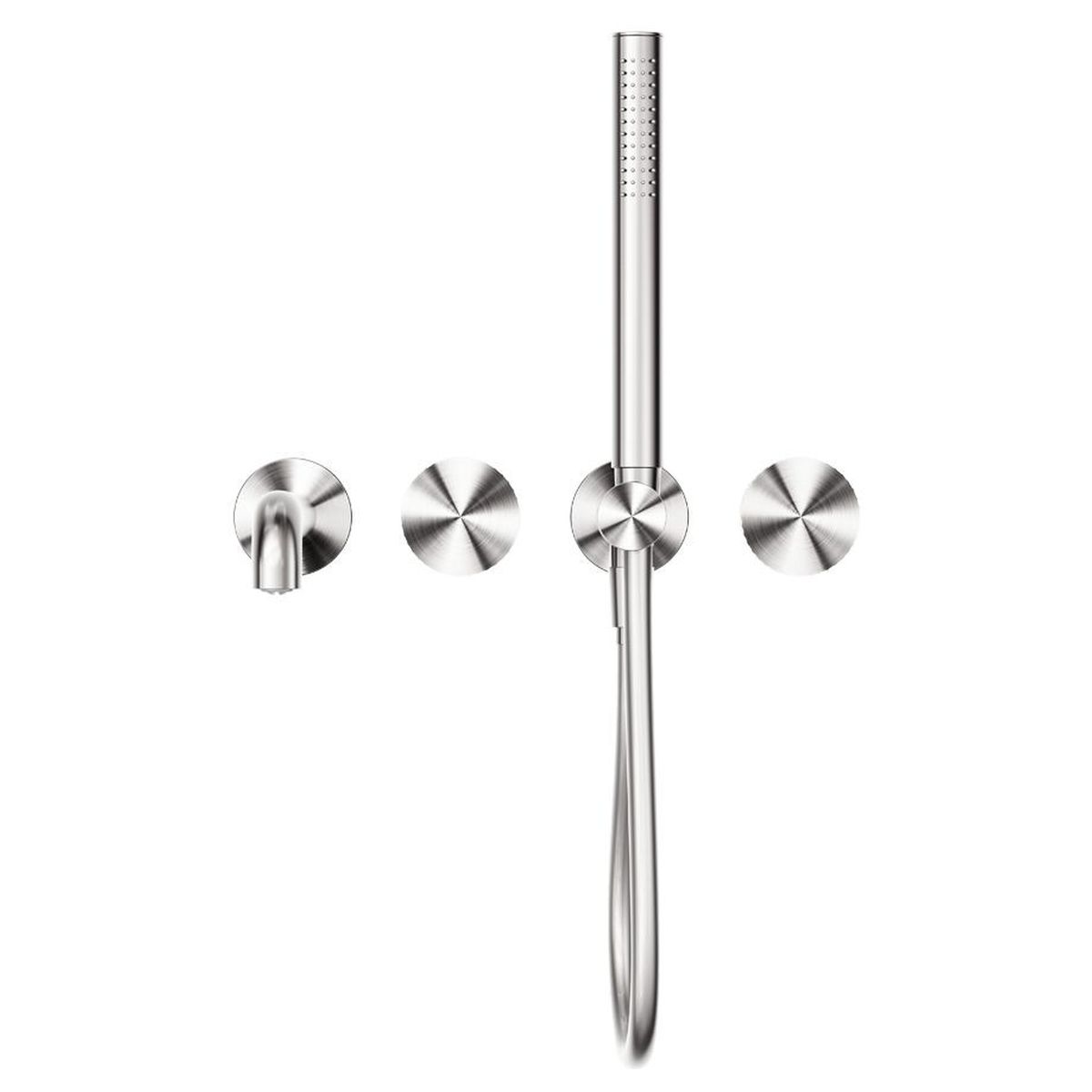 Opal Progressive Shower System Separate Plate With Spout 230mm - Brushed Nickel