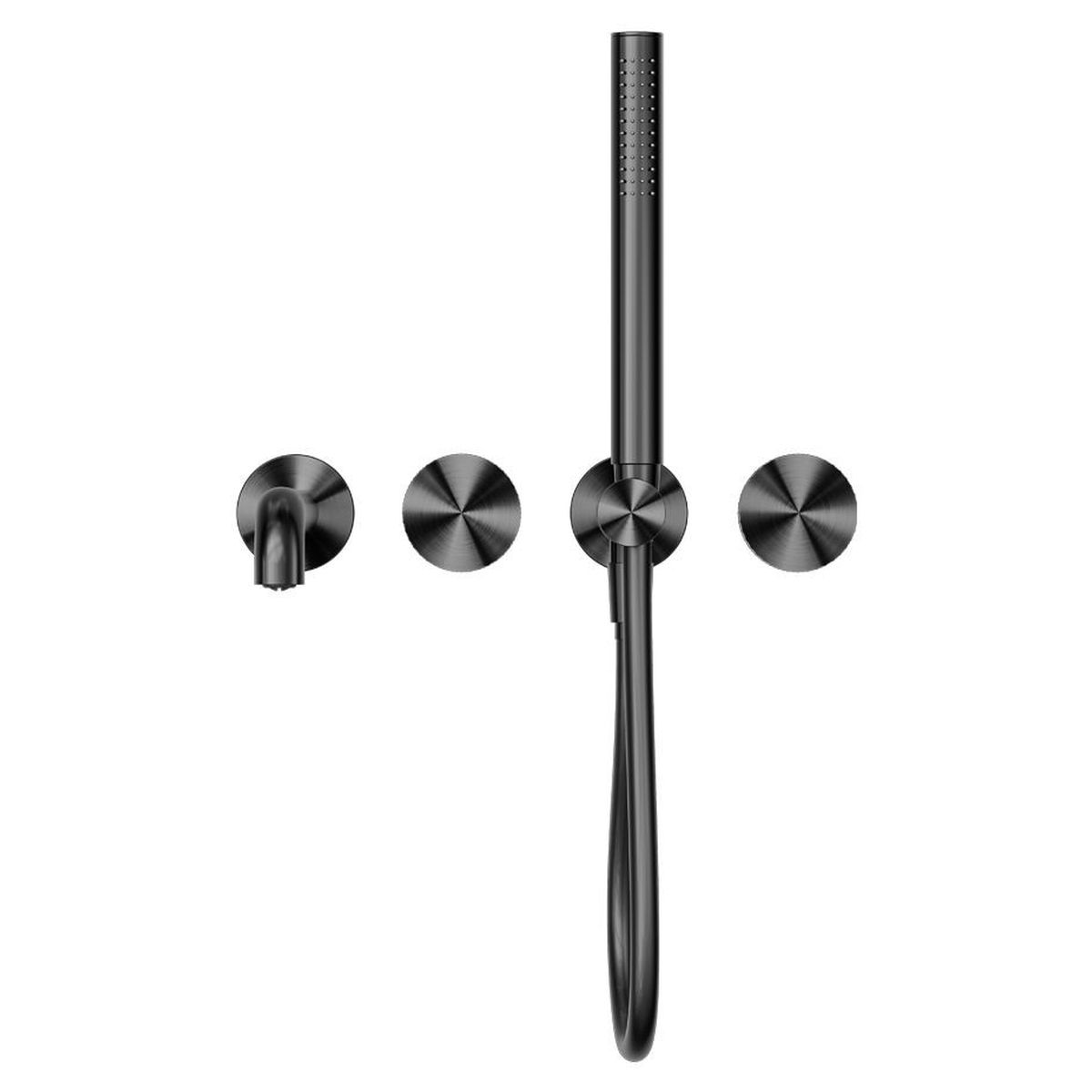 Opal Progressive Shower System Separate Plate With Spout 230mm - Graphite