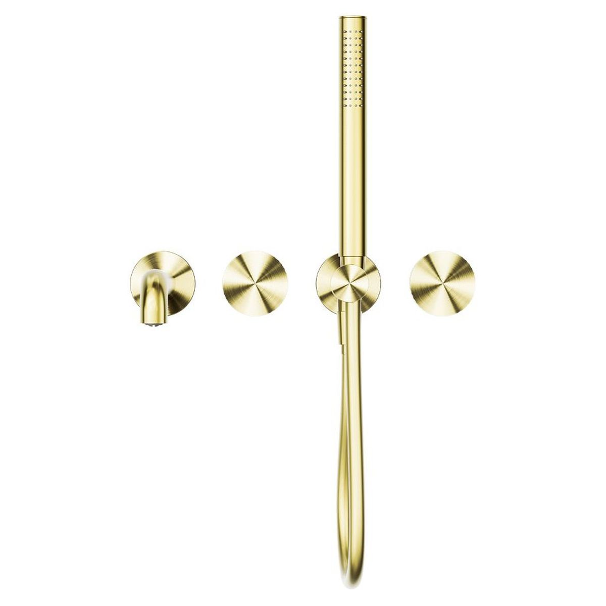 Opal Progressive Shower System Separate Plate With Spout 250mm - Brushed Gold