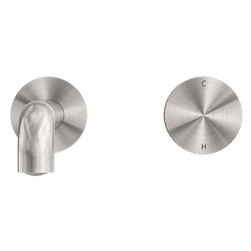 Opal Progressive Wall Basin/Bath Set 120mm - Brushed Nickel