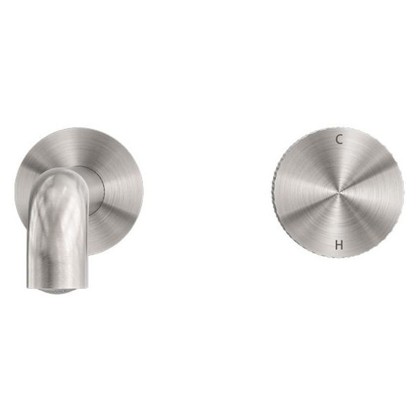 Opal Progressive Wall Basin/Bath Set 230mm - Brushed Nickel