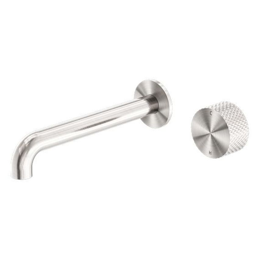 Opal Progressive Wall Basin/Bath Set 260mm - Brushed Nickel