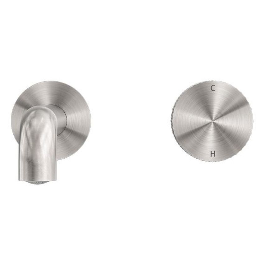 Opal Progressive Wall Basin/Bath Set 260mm - Brushed Nickel