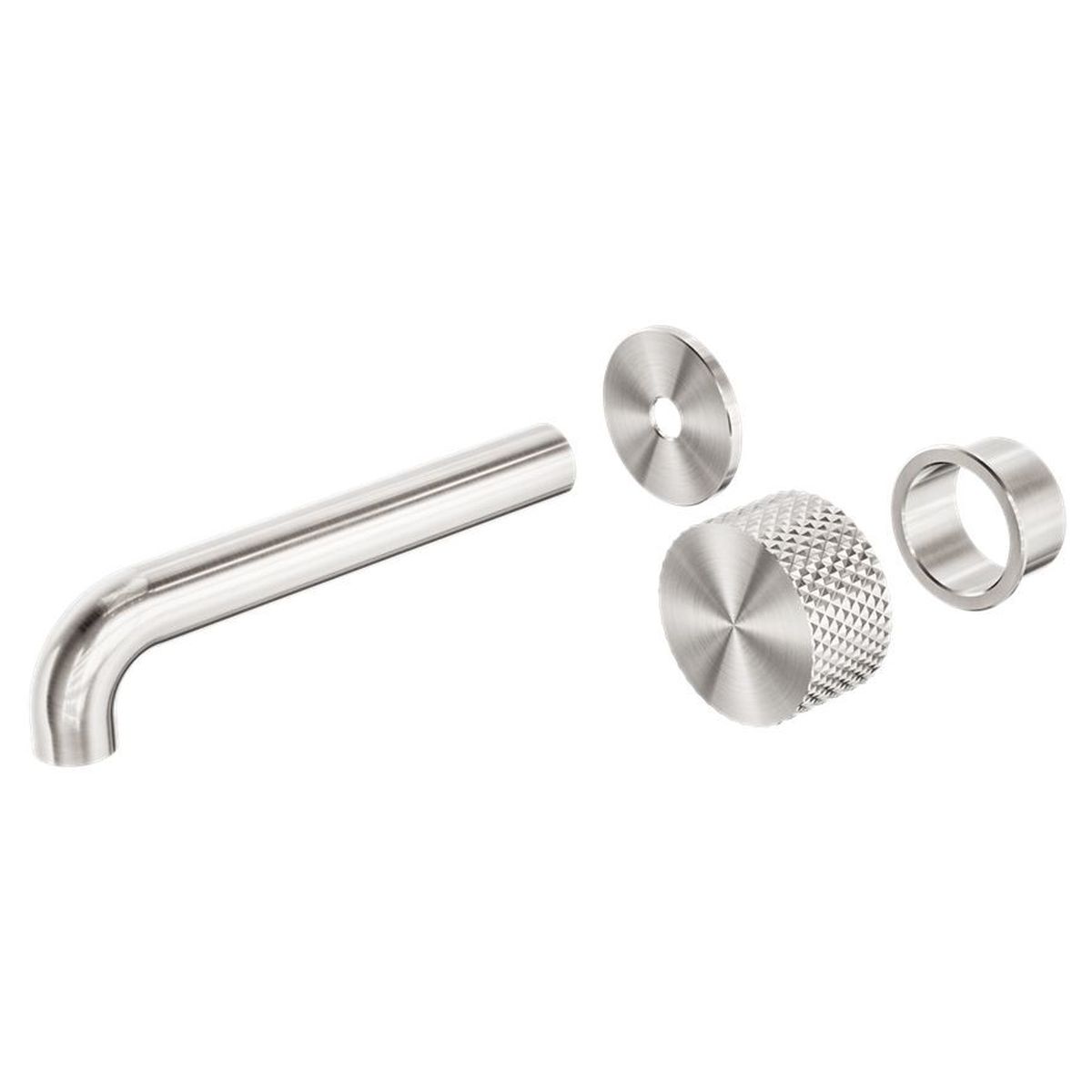 Opal Progressive Wall Basin/Bath Set Trim Kits Only 230mm Spout - Brushed Nickel