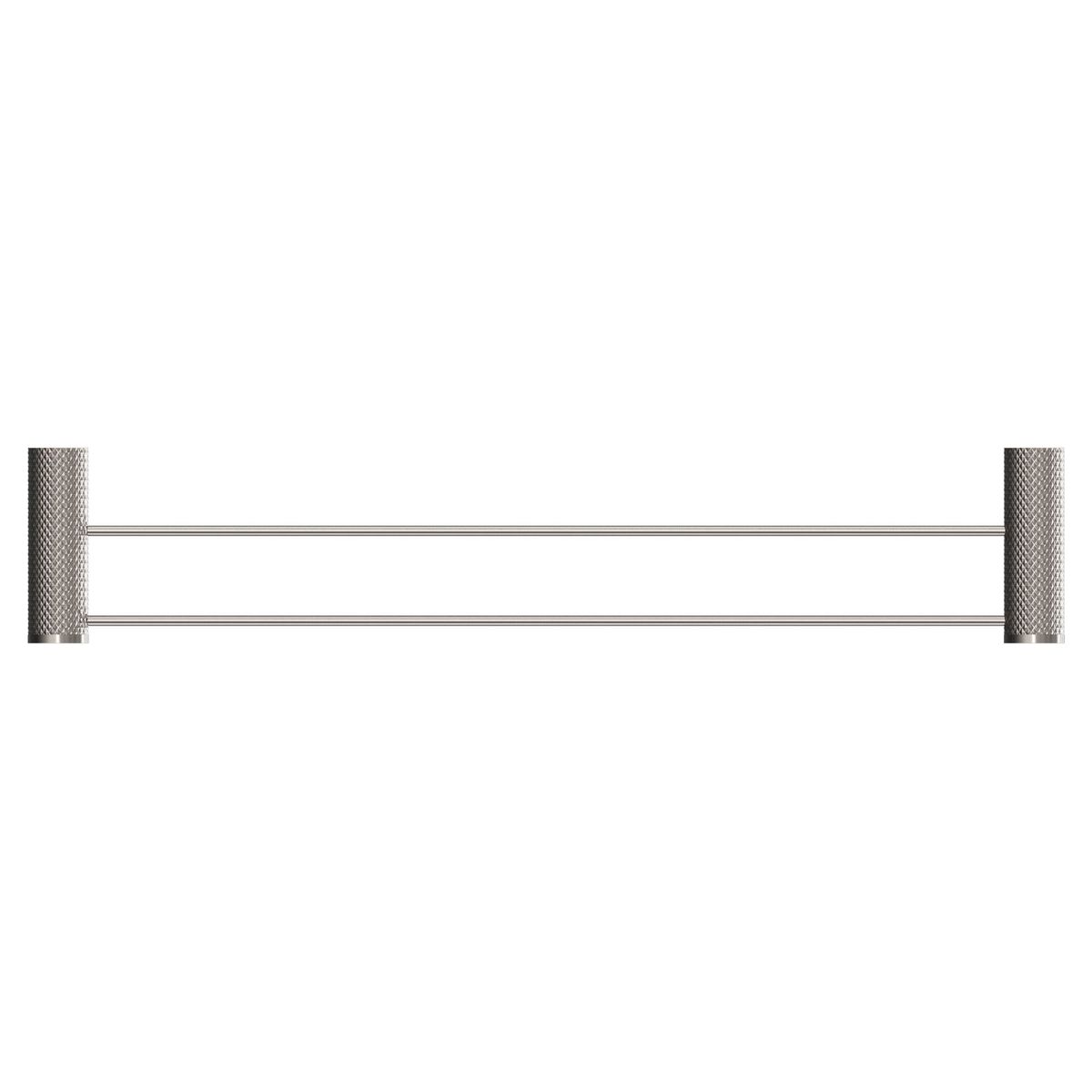Opal Double Towel Rail 800mm - Brushed Nickel
