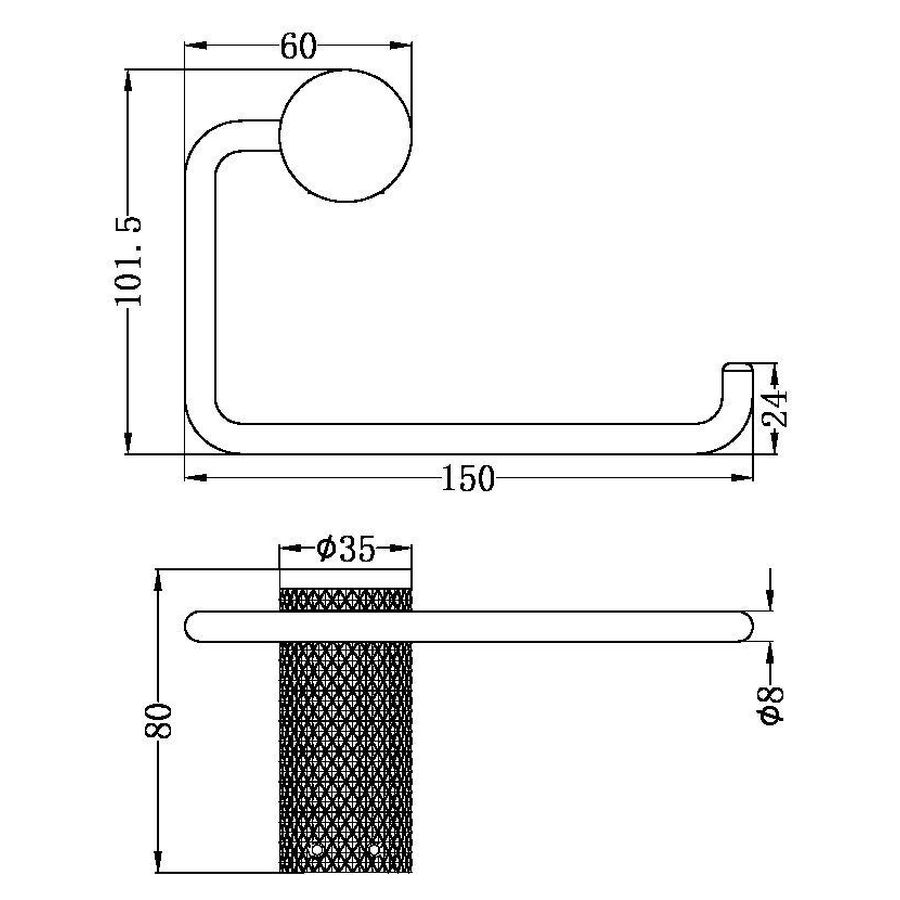 Opal Toilet Roll Holder - Graphite
