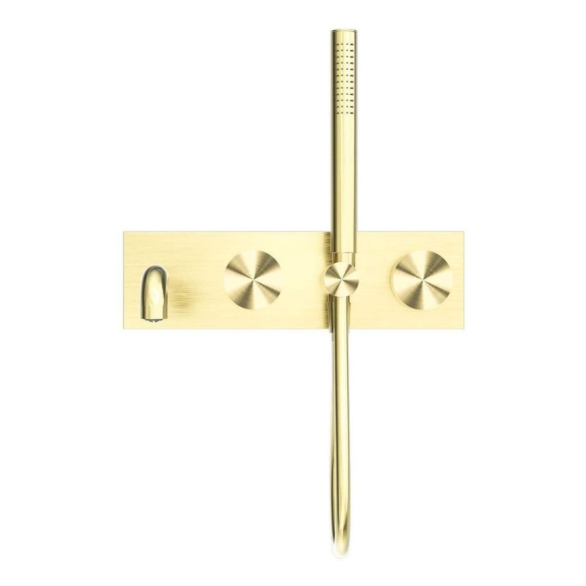 Kara Progressive Shower System With Spout 230mm in Brushed Gold