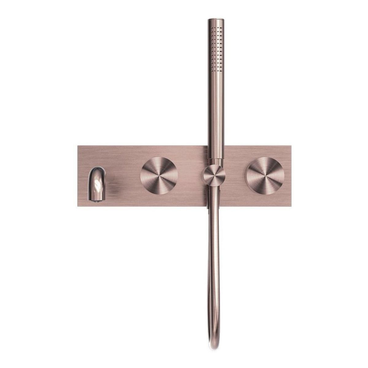 Kara Progressive Shower System With Spout 250mm in Brushed Bronze