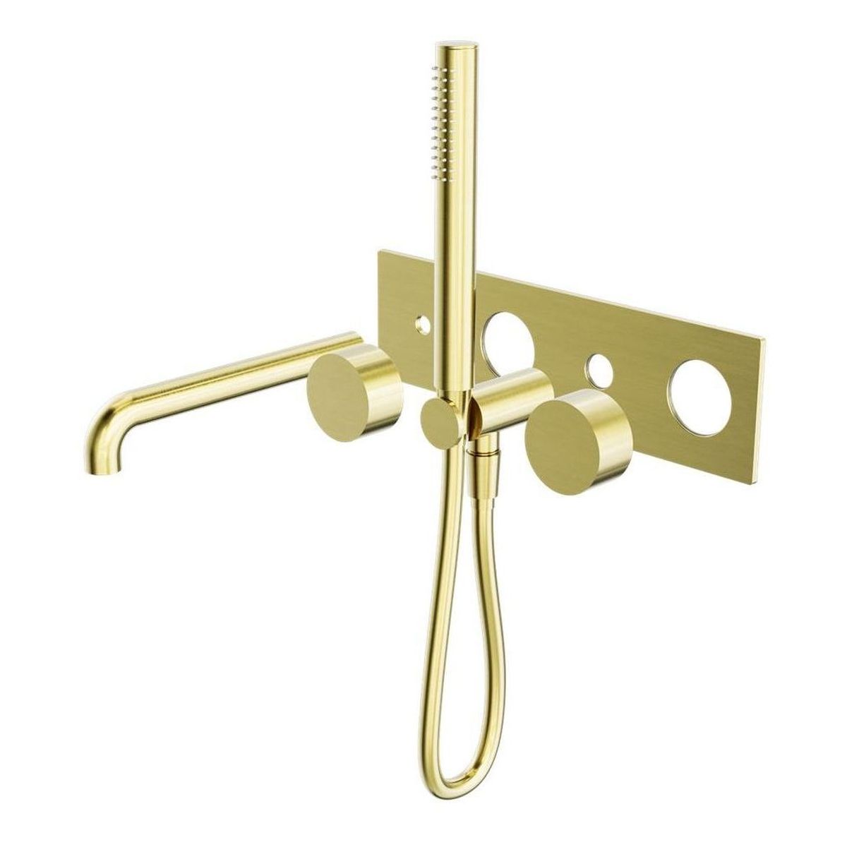 Kara Progressive Shower System With Spout 250mm Trim Kits in Brushed Gold