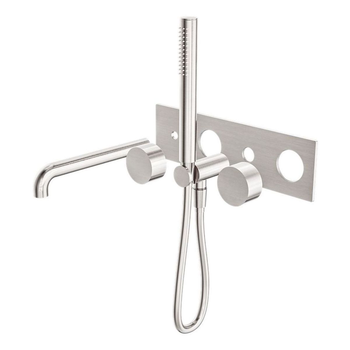 Kara Progressive Shower System With Spout 250mm Trim Kits in Brushed Nickel