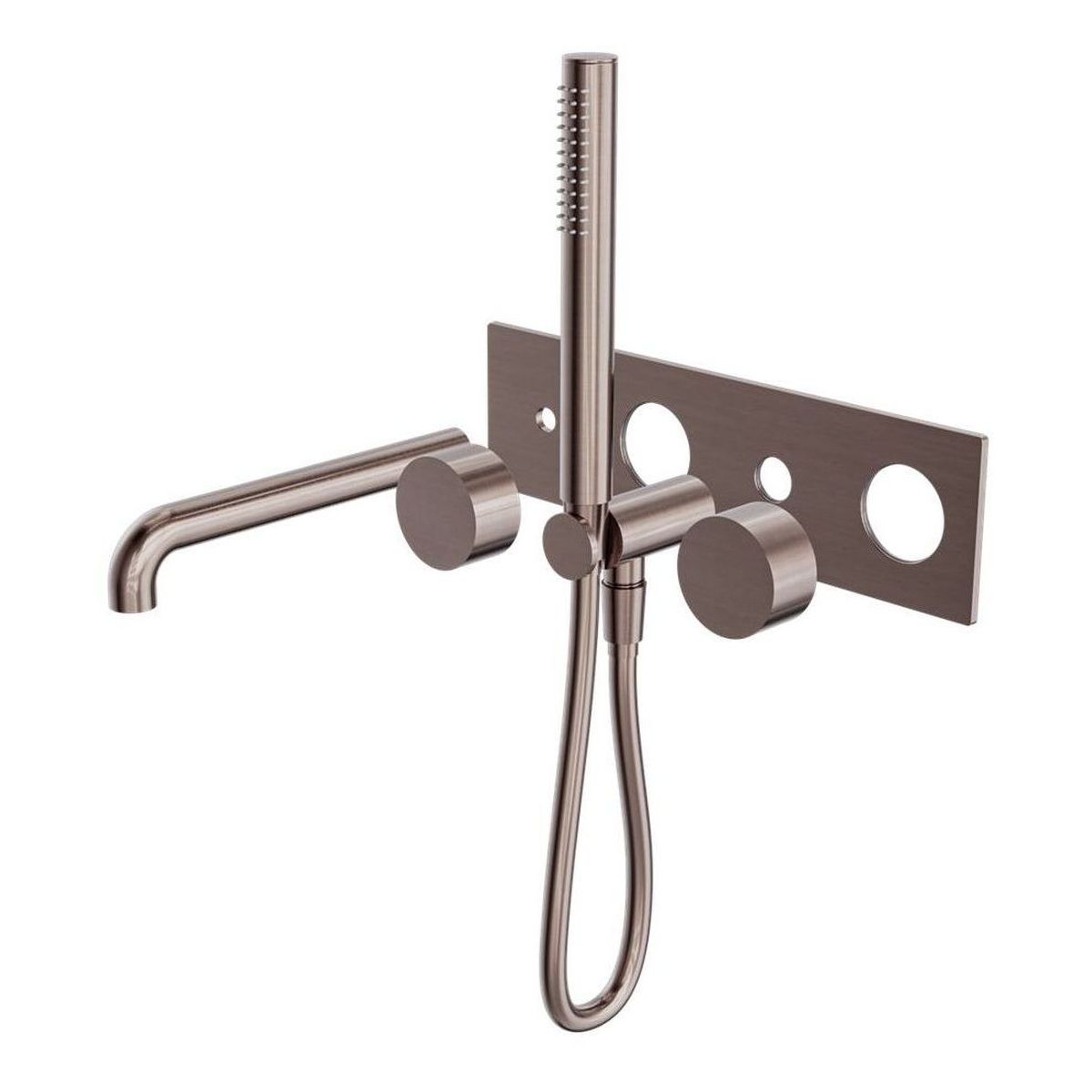 Kara Progressive Shower System With Spout 250mm Trim Kits in Brushed Bronze