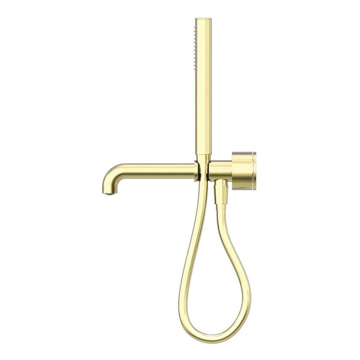 Kara Progressive Shower System Separate Plate With Spout 250mm in Brushed Gold