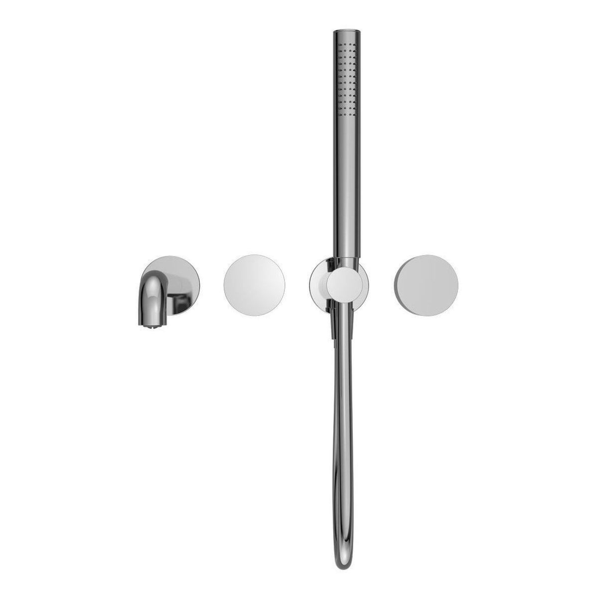 Kara Progressive Shower System Separate Plate With Spout 250mm in Chrome