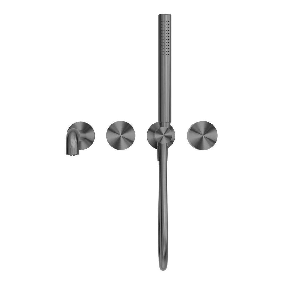 Kara Progressive Shower System Separate Plate With Spout 250mm in Gun Metal