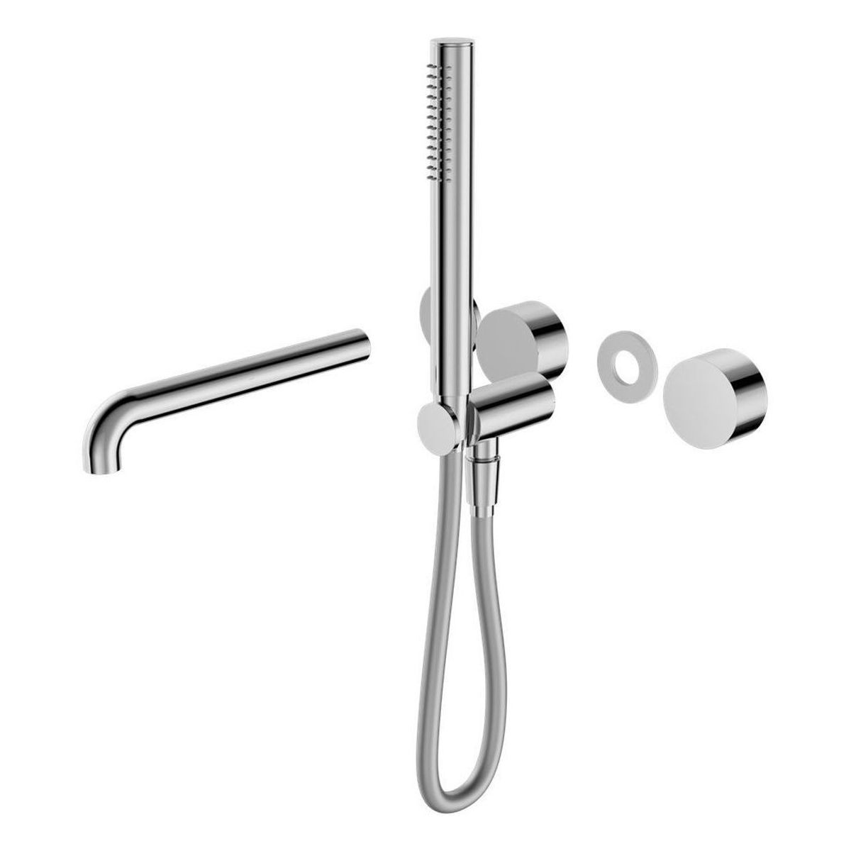 Kara Progressive Shower System Separate Plate With Spout 250mm Trim Kits in Chrome