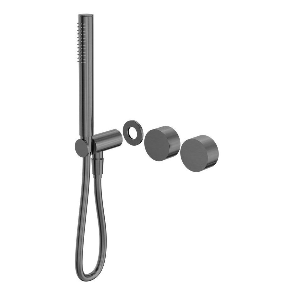 Kara Progressive Shower System Separate Plate Trim Kits in Gun Metal