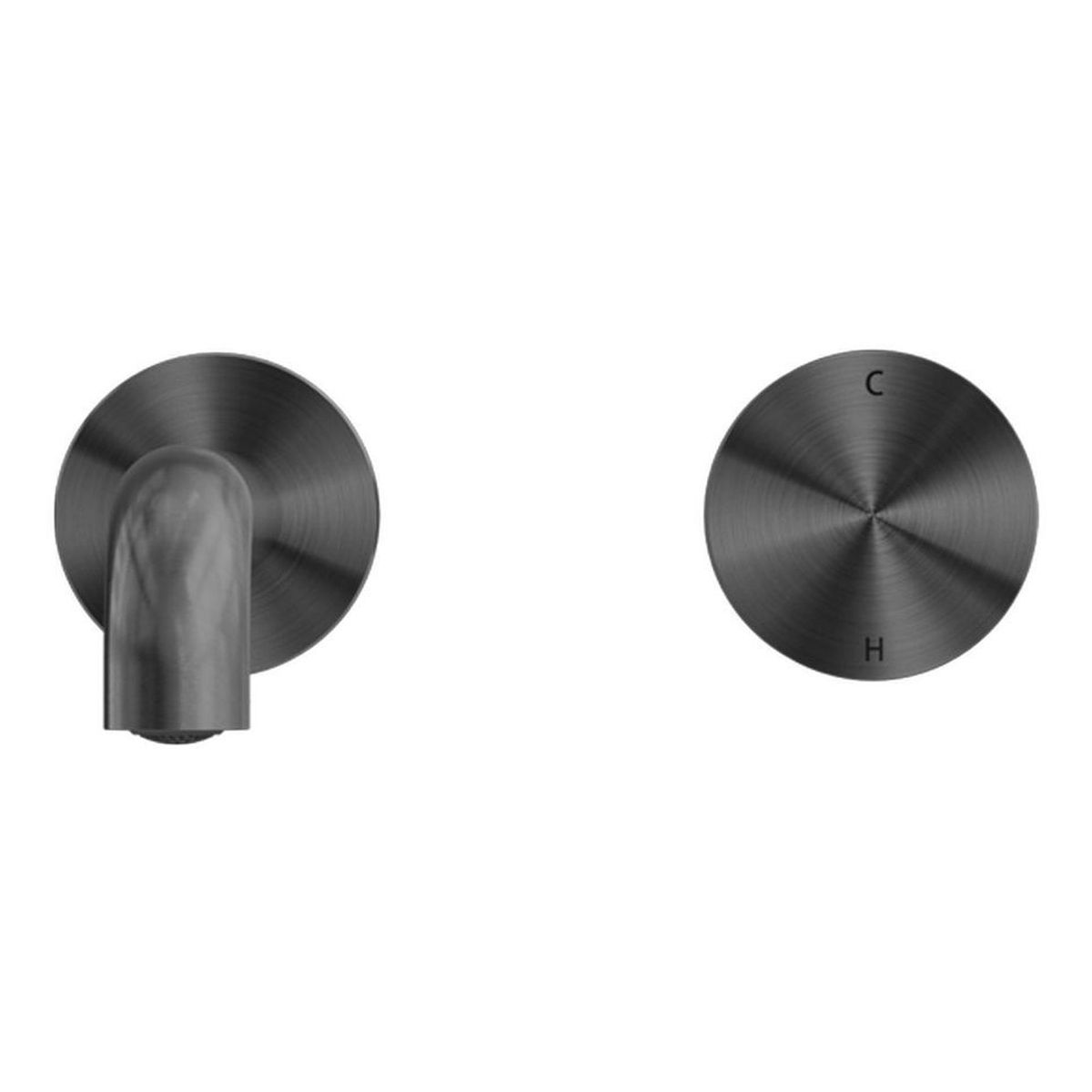 Kara Progressive Wall Basin/Bath Set 120mm in Gun Metal