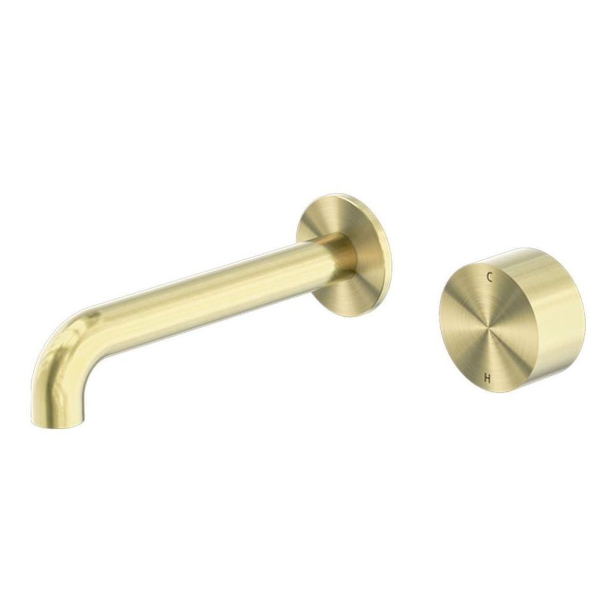 Kara Progressive Wall Basin/Bath Set 260mm in Brushed Gold