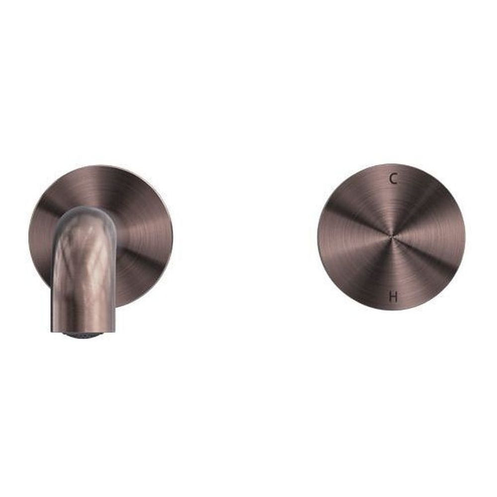 Kara Progressive Wall Basin/Bath Set 260mm in Brushed Bronze