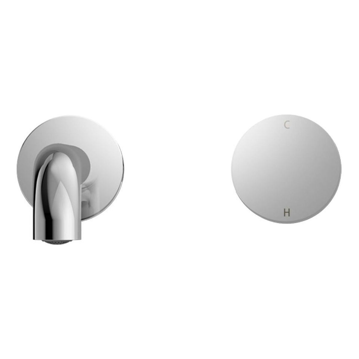 Kara Progressive Wall Basin/Bath Set 260mm in Chrome