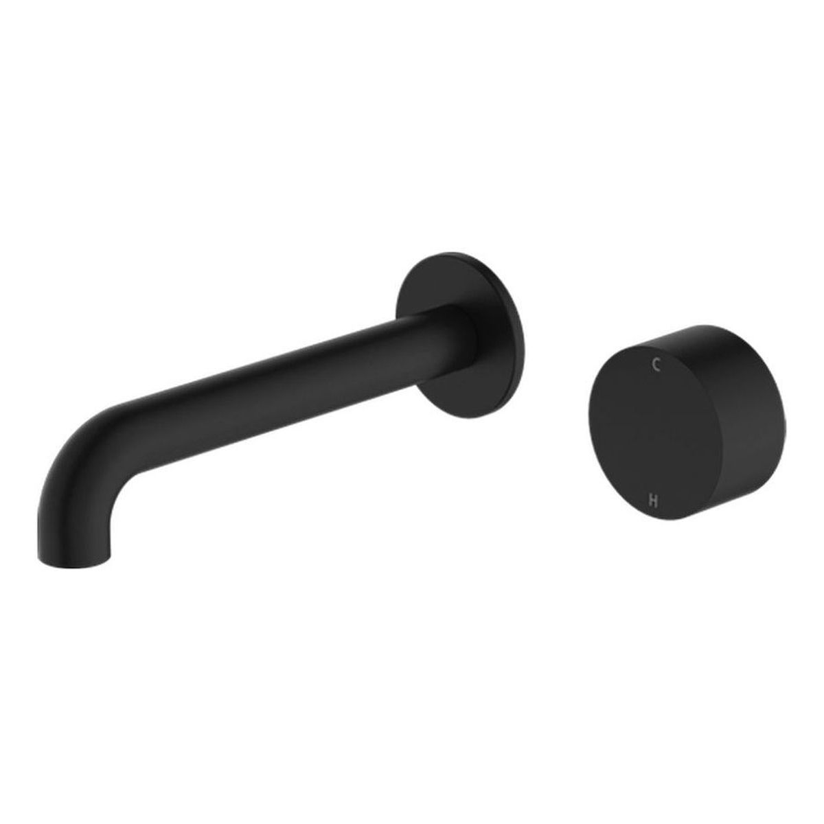Kara Progressive Wall Basin/Bath Set 260mm in Matte Black