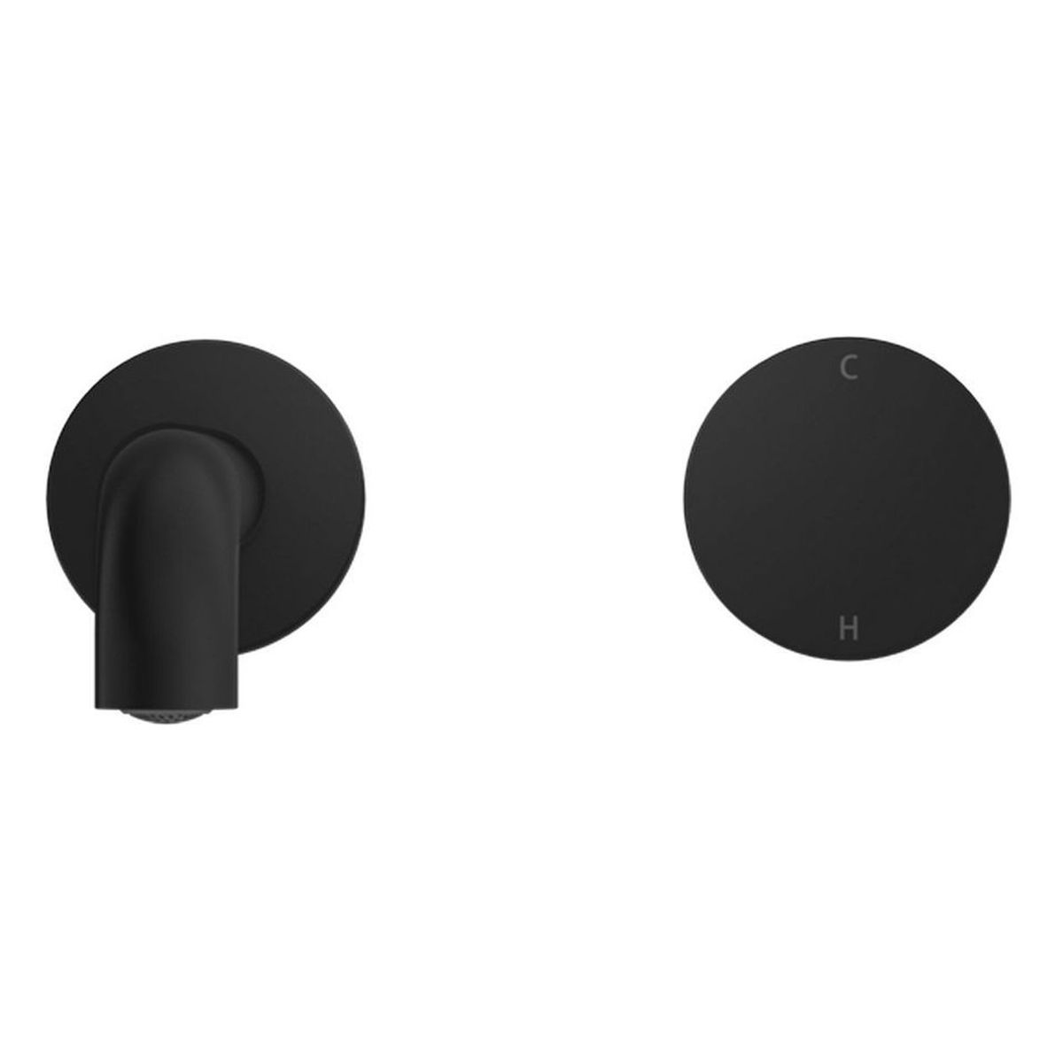 Kara Progressive Wall Basin/Bath Set 260mm in Matte Black