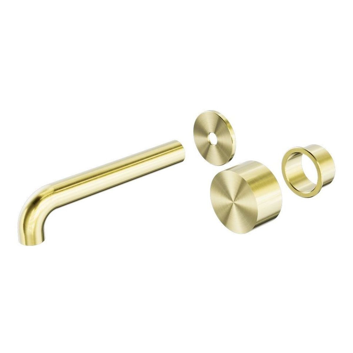 Kara Progressive Wall Basin/Bath Set Trim Kits 230mm Spout in Brushed Gold
