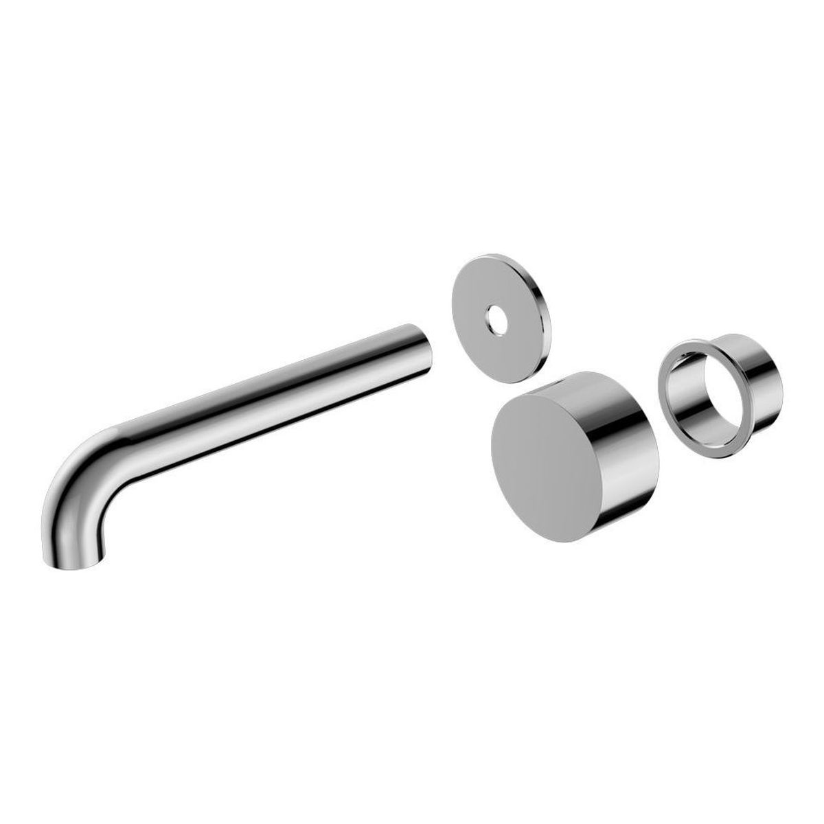 Kara Progressive Wall Basin/Bath Set Trim Kits 230mm Spout in Chrome