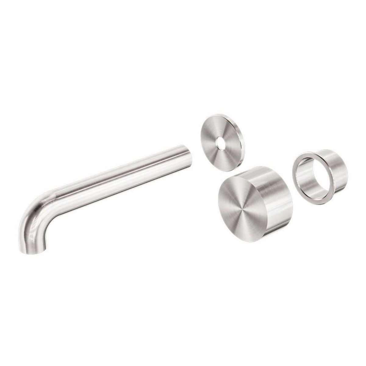 Kara Progressive Wall Basin/Bath Set Trim Kits 260mm Spout in Brushed Nickel