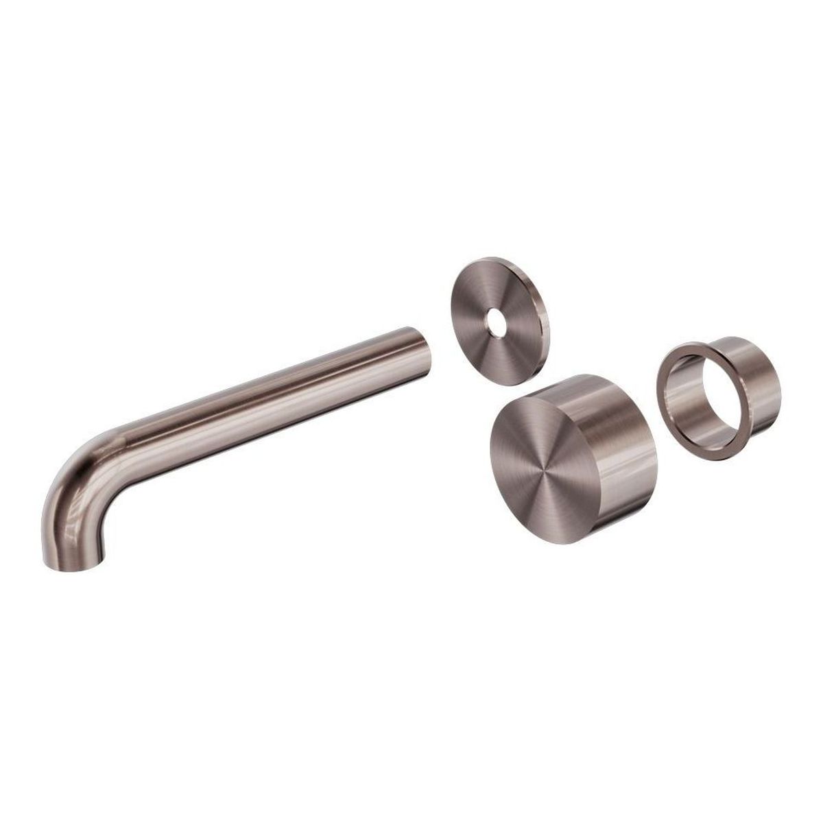 Kara Progressive Wall Basin/Bath Set Trim Kits 260mm Spout in Brushed Bronze