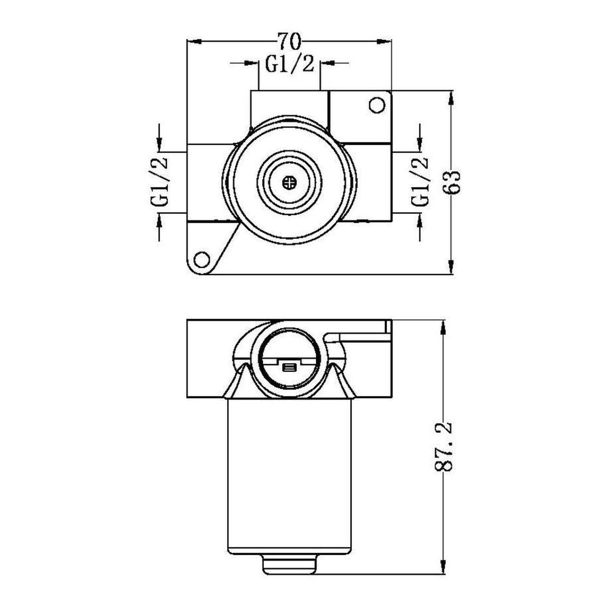 Kara/Opal Progressive Shower Mixer Body Only