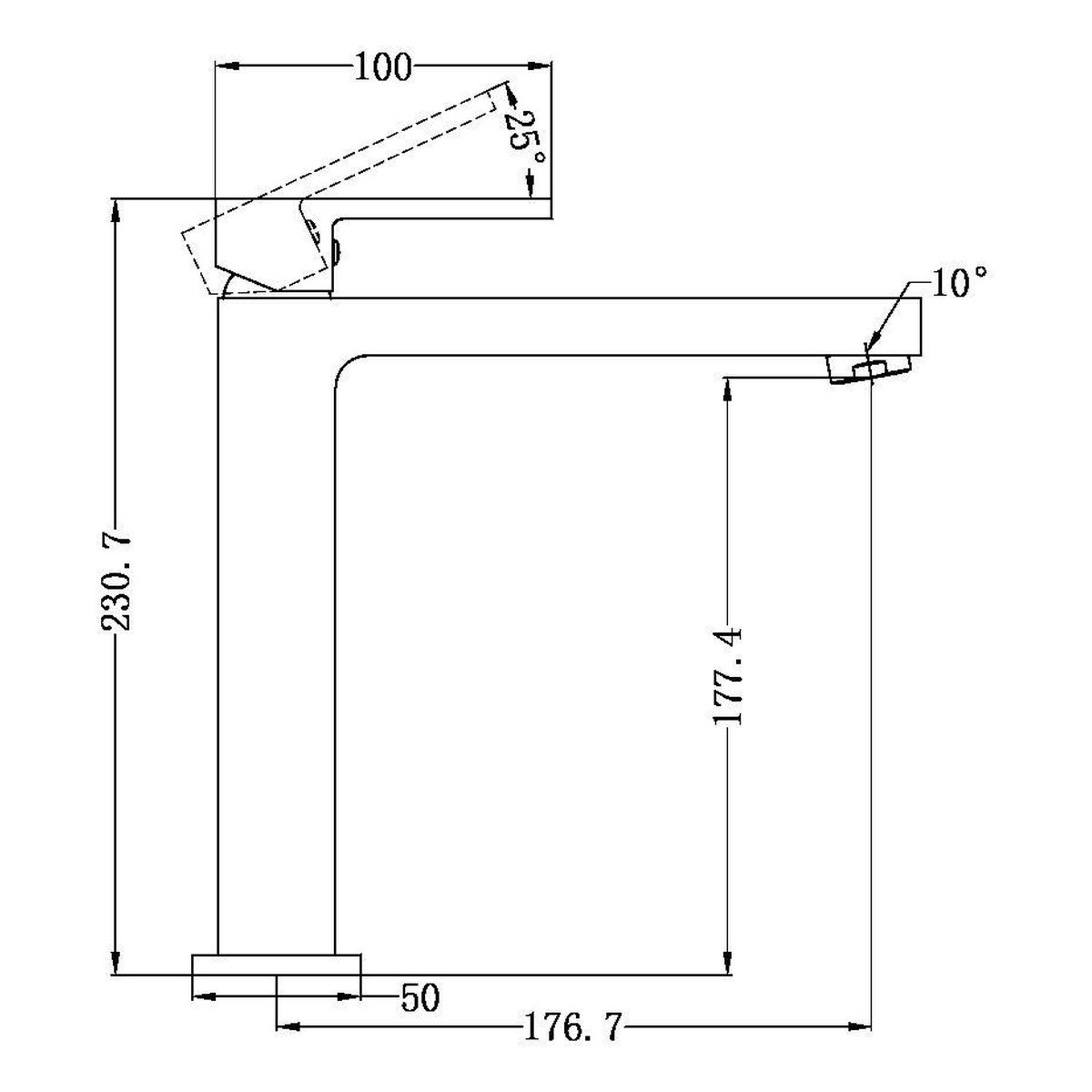 Ecco Tall Basin Mixer - Brushed Nickel