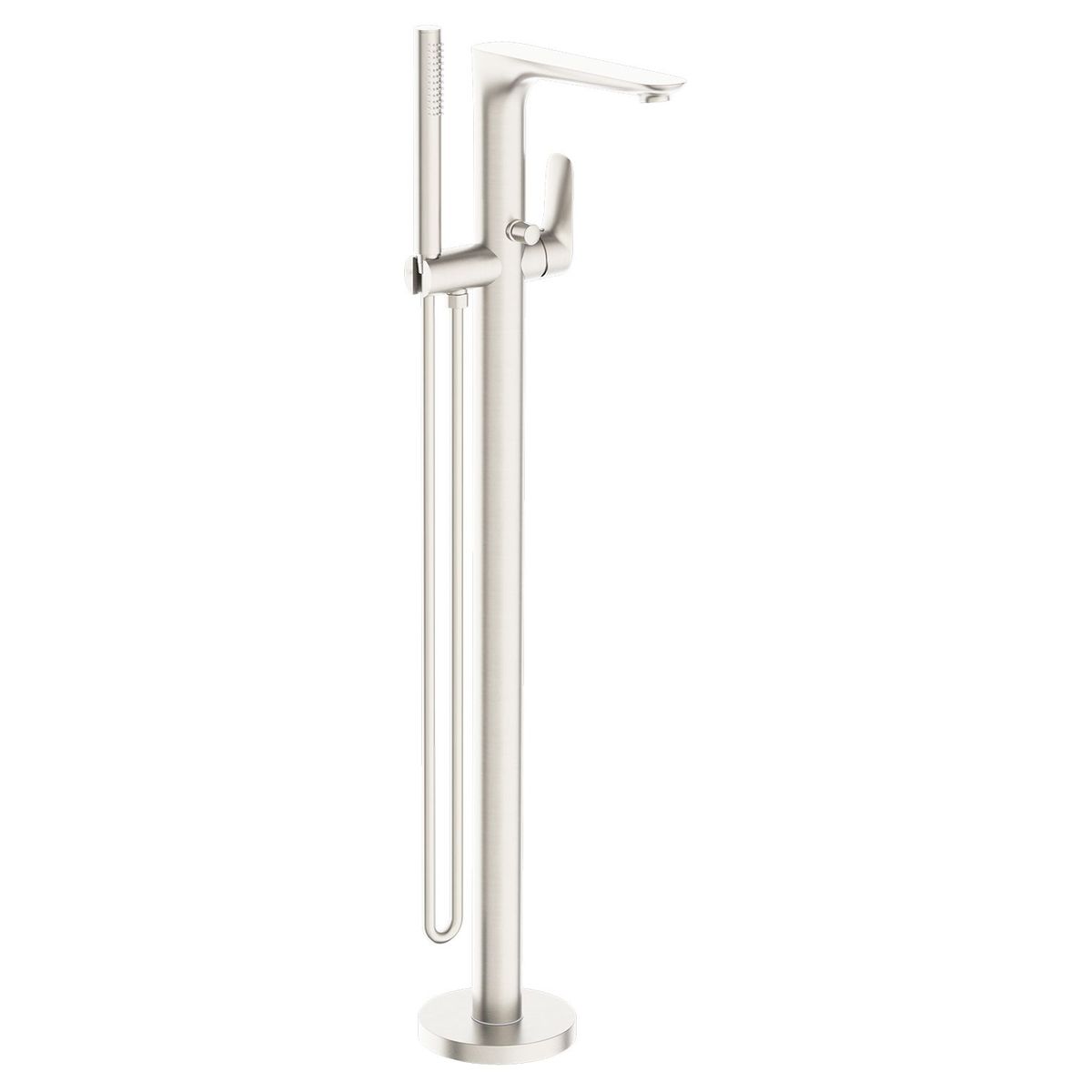 Bianca Freestanding Bath Mixer With Hand Shower - Brushed Nickel