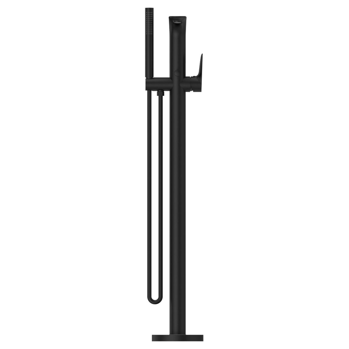 Bianca Freestanding Bath Mixer With Hand Shower - Matte Black