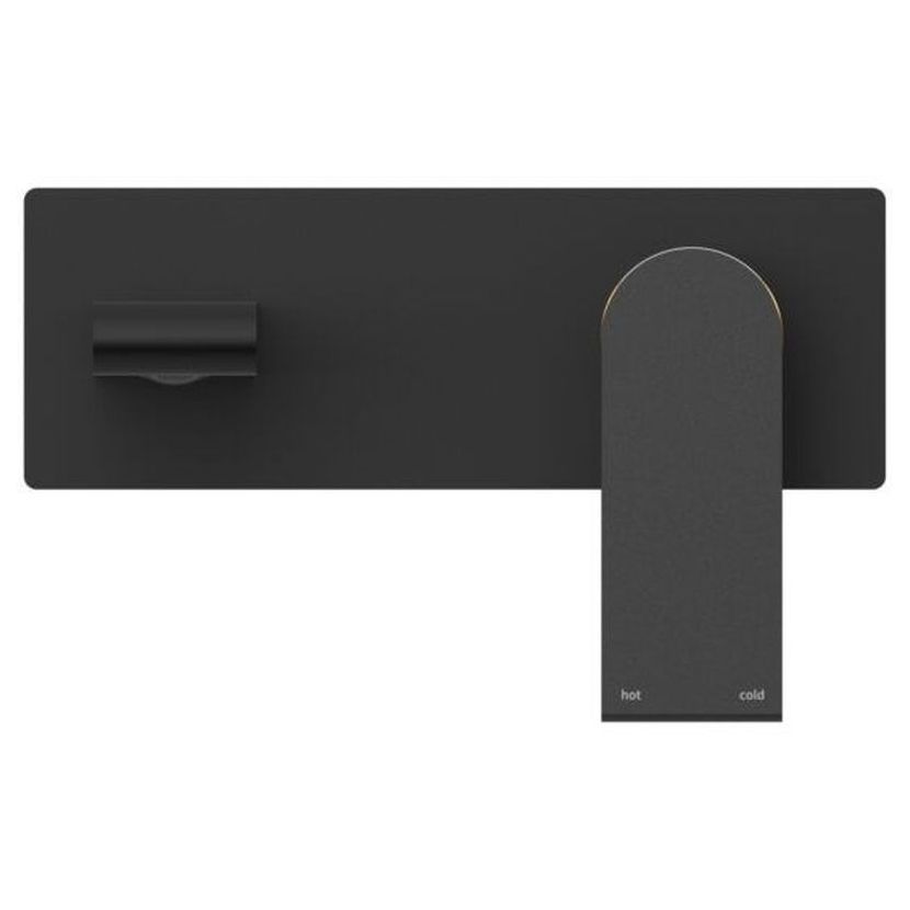 Bianca Wall Basin/Bath Mixer 187mm - Matte Black