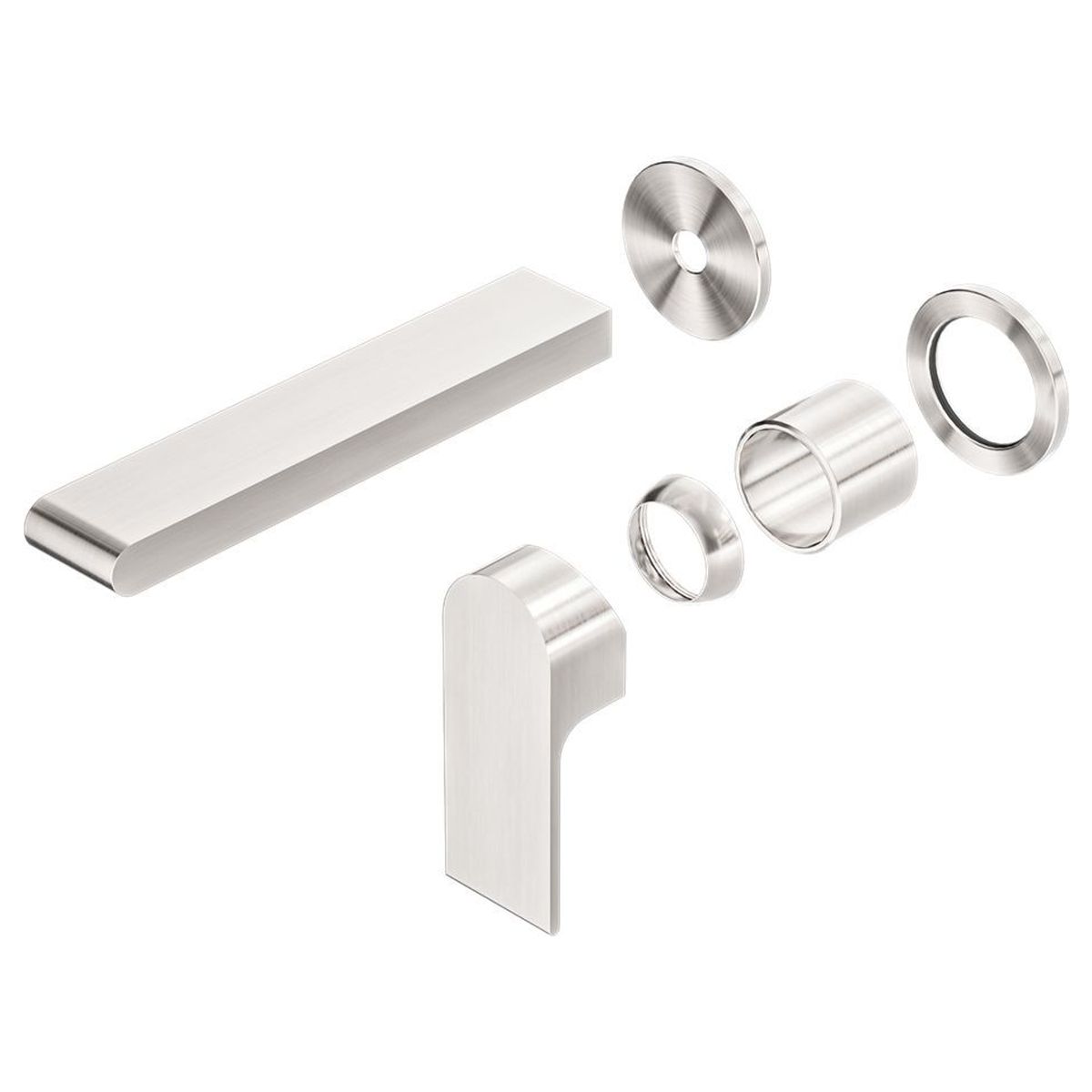 Bianca Wall Basin/Bath Mixer Separate Back Plate 187mm Trim Kits Only - Brushed Nickel