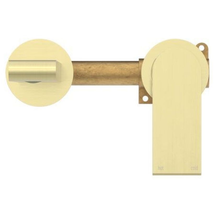 Bianca Wall Basin/Bath Mixer Separate Back Plate 230mm - Brushed Gold