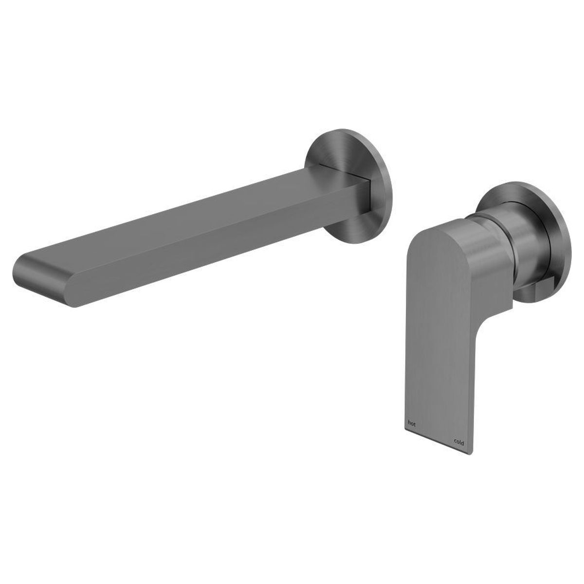 Bianca Wall Basin/Bath Mixer Separate Back Plate 230mm - Gun Metal