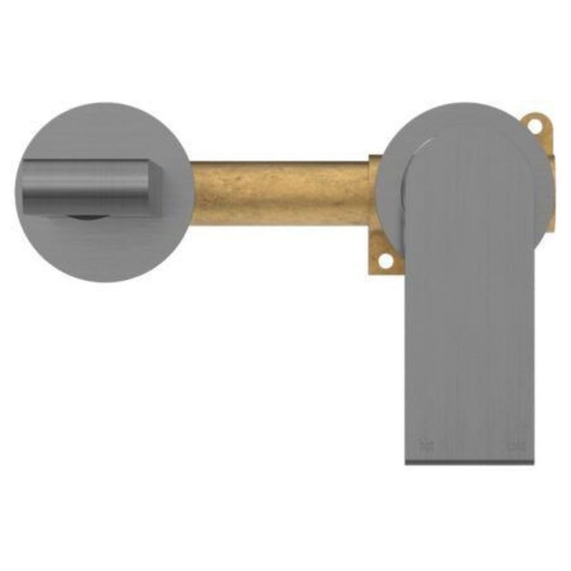 Bianca Wall Basin/Bath Mixer Separate Back Plate 230mm - Gun Metal