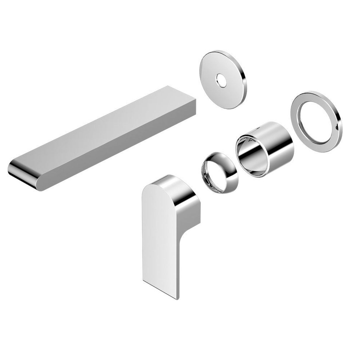 Bianca Wall Basin/Bath Mixer Separate Back Plate 230mm Trim Kits Only - Chrome