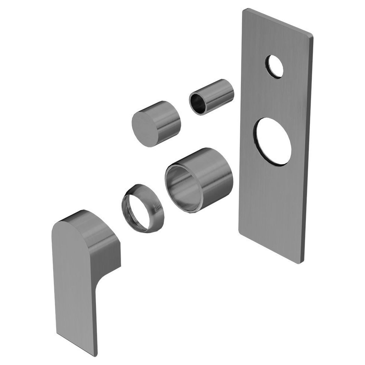 Bianca Shower Mixer With Divertor Trim Kits Only - Gun Metal