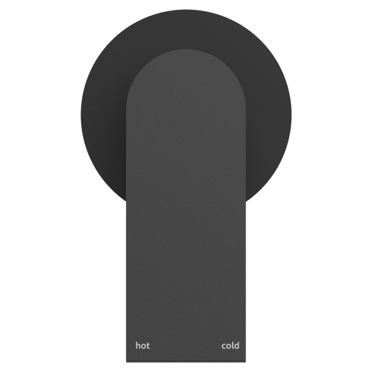 Bianca Shower Mixer 80mm Plate - Matte Black